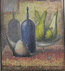 Давид Хабулиани, "Натюрморт с синей бутылкой, хм,  90х80